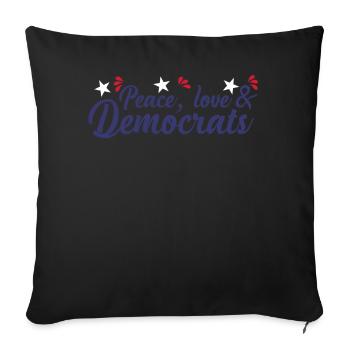 Democratic Elections Democracy Democrat - Sofa pillowcase 17,3'' x 17,3'' (45 x 45 cm) - black - Front