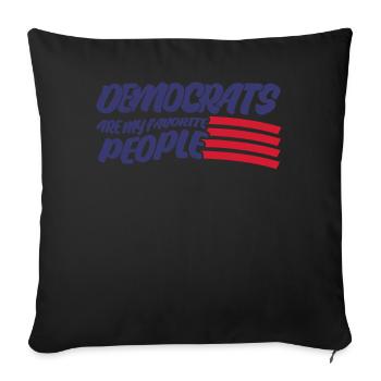 Democrat Democratic Elections Democracy - Sofa pillowcase 17,3'' x 17,3'' (45 x 45 cm) - black - Front