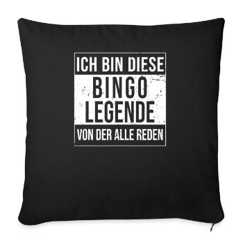 Bingo Player LEGEND Bingo Game Bingo Game - Sofa pillowcase 17,3'' x 17,3'' (45 x 45 cm) - black - Front