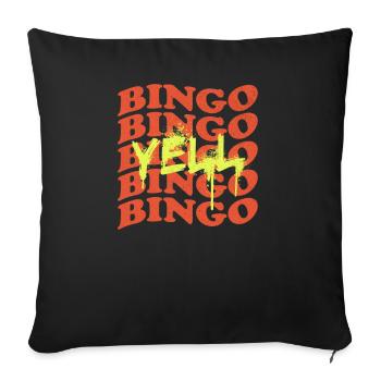 Bingo Player Bingo Game Bingo Game Games Bingo - Sofa pillowcase 17,3'' x 17,3'' (45 x 45 cm) - black - Front