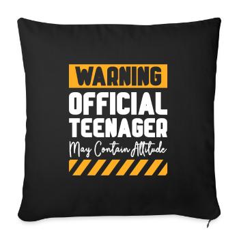 Teen Teen Teen Teens Teeny Gift - Sofa pillowcase 17,3'' x 17,3'' (45 x 45 cm) - black - Front