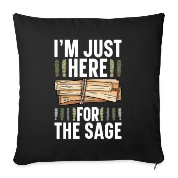 Smudging Smudge Spiritual Healing Incense - Sofa pillowcase 17,3'' x 17,3'' (45 x 45 cm) - black - Front