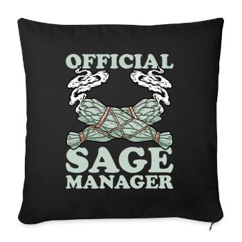 Smudging Smudge Spiritual Healing Incense - Sofa pillowcase 17,3'' x 17,3'' (45 x 45 cm) - black - Front