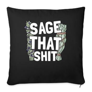 Smudging Smudge Spiritual Healing Incense - Sofa pillowcase 17,3'' x 17,3'' (45 x 45 cm) - black - Front