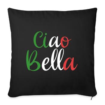 Ciao Bella - Housse de coussin décorative 45 x 45 cm - noir - Devant