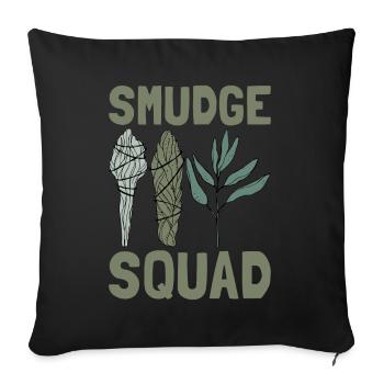 Smudging Smudge Spiritual Healing Incense - Sofa pillowcase 17,3'' x 17,3'' (45 x 45 cm) - black - Front
