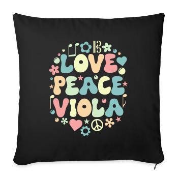 Alto Alto Altiste Retro Love - Housse de coussin décorative 45 x 45 cm - noir - Devant