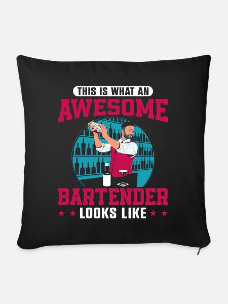 Bartender Mixologist This Is What - Sofakissenbezug 45 x 45 cm - Schwarz