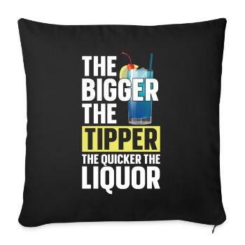 Bartender Mixologist The Bigger - Sofa pillowcase 17,3'' x 17,3'' (45 x 45 cm) - black - Front