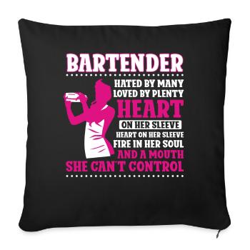 Bartender Mixologist Bartender - Sofa pillowcase 17,3'' x 17,3'' (45 x 45 cm) - black - Front