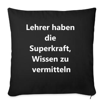 Passionate Teacher Gift - Sofa pillowcase 17,3'' x 17,3'' (45 x 45 cm) - black - Front
