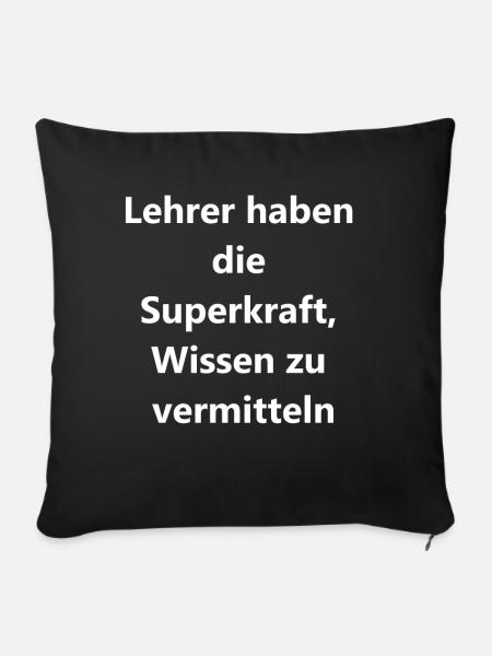 Leidenschaftlicher Lehrer Geschenk - Sofakissenbezug 45 x 45 cm - Schwarz