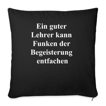 Passion Teacher Gift - Sofa pillowcase 17,3'' x 17,3'' (45 x 45 cm) - black - Front