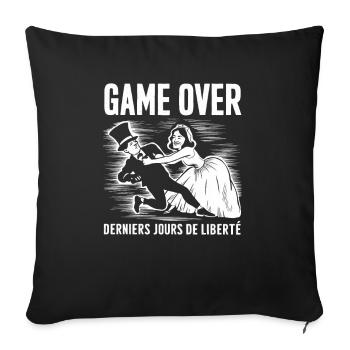 Game Over Last Days Of Freedom Groom-to-be - Sofa pillowcase 17,3'' x 17,3'' (45 x 45 cm) - black - Front