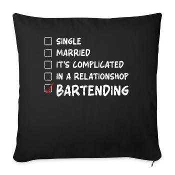 Bartender Mixologist Single - Sofakissenbezug 45 x 45 cm - Schwarz - Vorne