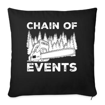 Chainsaw Chain Saw Lumberjack Fire Wood - Sofa pillowcase 17,3'' x 17,3'' (45 x 45 cm) - black - Front