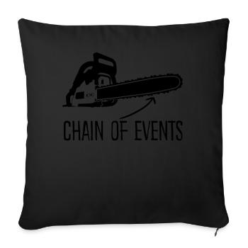 Chainsaw Fire Wood Chain Saw Lumberjack - Sofa pillowcase 17,3'' x 17,3'' (45 x 45 cm) - black - Front