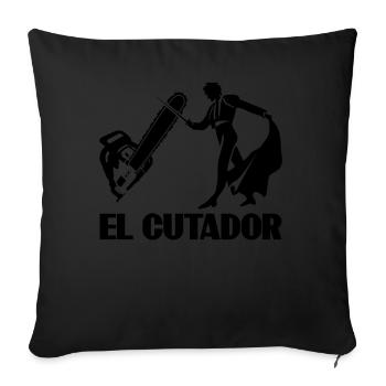 Chainsaw Chain Saw Lumberjack - Sofa pillowcase 17,3'' x 17,3'' (45 x 45 cm) - black - Front