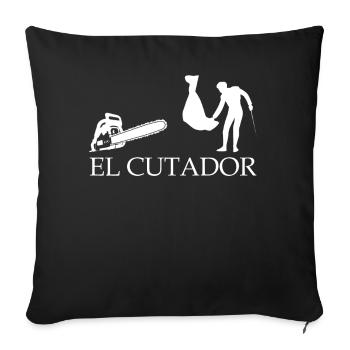 Chain Saw Lumberjack Chainsaw - Sofa pillowcase 17,3'' x 17,3'' (45 x 45 cm) - black - Front