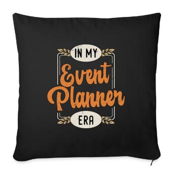 Coordinateur d’événements dans mon organisateur d’événements - Housse de coussin décorative 45 x 45 cm - noir - Devant