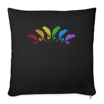 Chameleons LGBT Rainbow Panther Veiled Lover - Sofa pillowcase 17,3'' x 17,3'' (45 x 45 cm) - black - Front