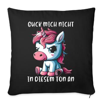 Ne me regarde pas sur ce ton - Housse de coussin décorative 45 x 45 cm - noir - Devant