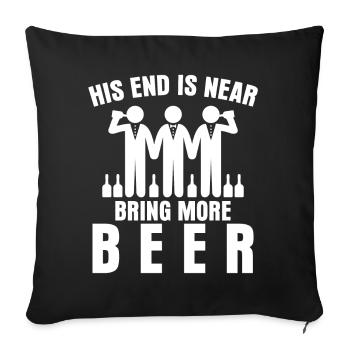Bride Beer Groom Best Man Groomsmen - Sofakissenbezug 45 x 45 cm - Schwarz - Vorne