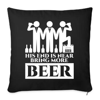 Beer Groom Best Man Groomsmen Bride - Sofakissenbezug 45 x 45 cm - Schwarz - Vorne
