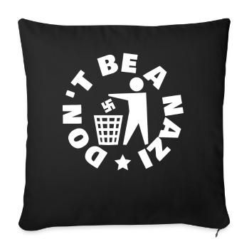 Antifascism Respect Tolerance - Sofa pillowcase 17,3'' x 17,3'' (45 x 45 cm) - black - Front