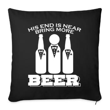 Groom Beer Best Man Groomsmen Bride - Sofakissenbezug 45 x 45 cm - Schwarz - Vorne