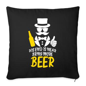 Groomsmen Groom Beer Best Man - Sofakissenbezug 45 x 45 cm - Schwarz - Vorne