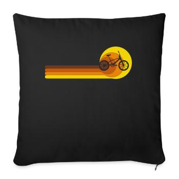 BMX Bike Vintage 70s 80s Bike Freestyle - Sofa pillowcase 17,3'' x 17,3'' (45 x 45 cm) - black - Front