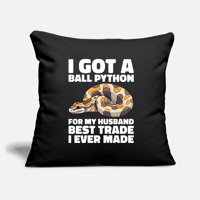 Boule de banane Python Herpétologiste Boule de corail Housse de coussin décorative 45 x 45 cm