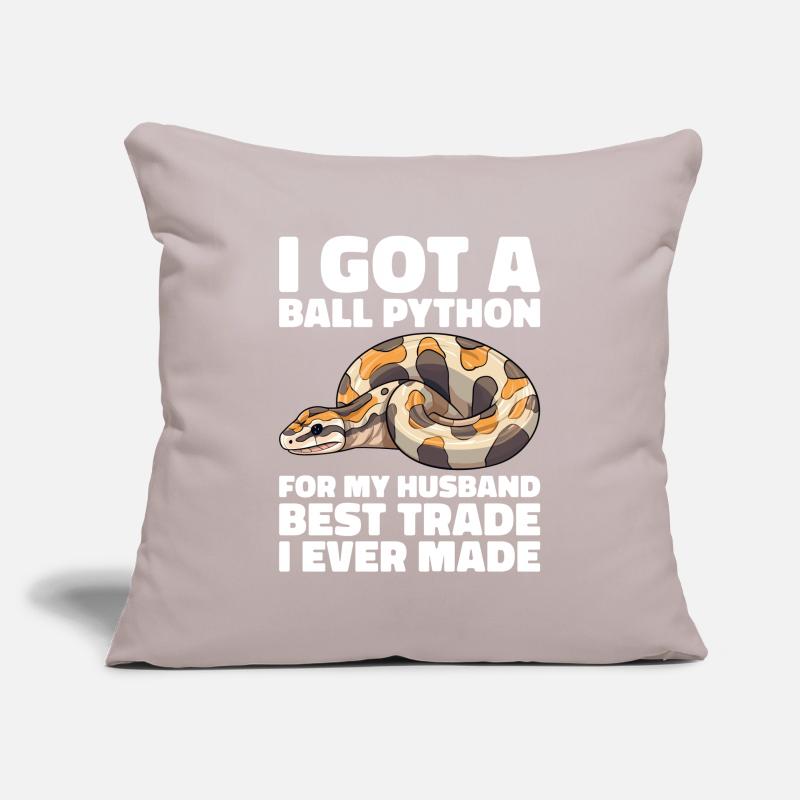 Boule de banane Python Herpétologiste Boule de corail Housse de coussin décorative 45 x 45 cm