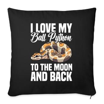 Banana Ball Python Herpetologist Coral Ball - Sofakissenbezug 45 x 45 cm - Schwarz - Vorne