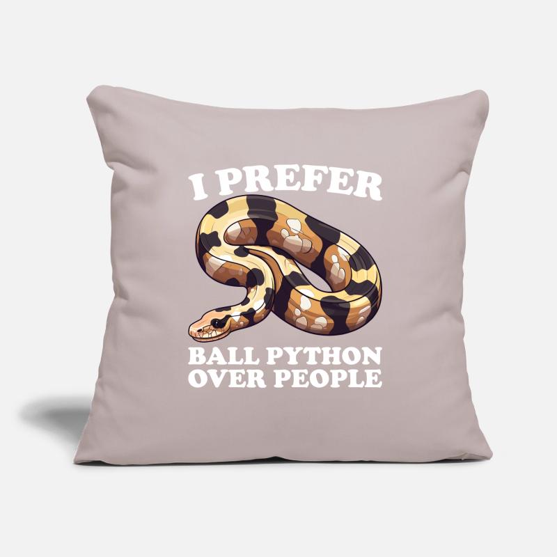Boule de banane Python Herpétologiste Boule de corail Housse de coussin décorative 45 x 45 cm