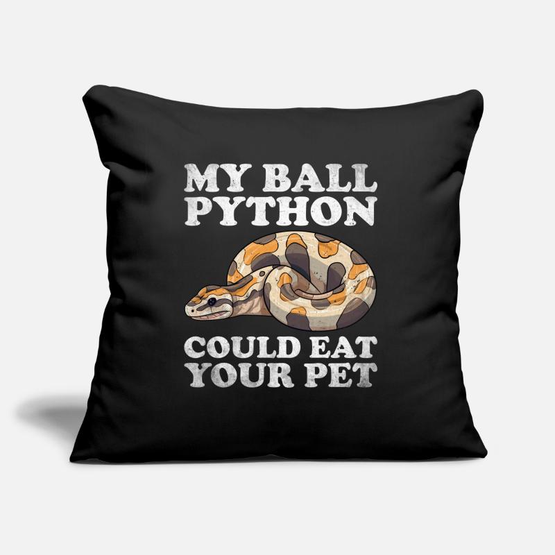 Boule de banane Python Herpétologiste Boule de corail Housse de coussin décorative 45 x 45 cm