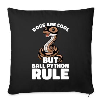 Banana Ball Python Herpetologist Coral Ball - Sofakissenbezug 45 x 45 cm - Schwarz - Vorne
