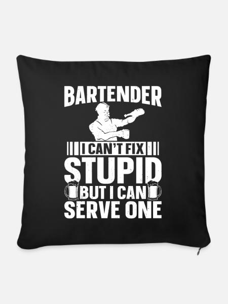 Bartender Mixologist Bartender I - Sofakissenbezug 45 x 45 cm - Schwarz