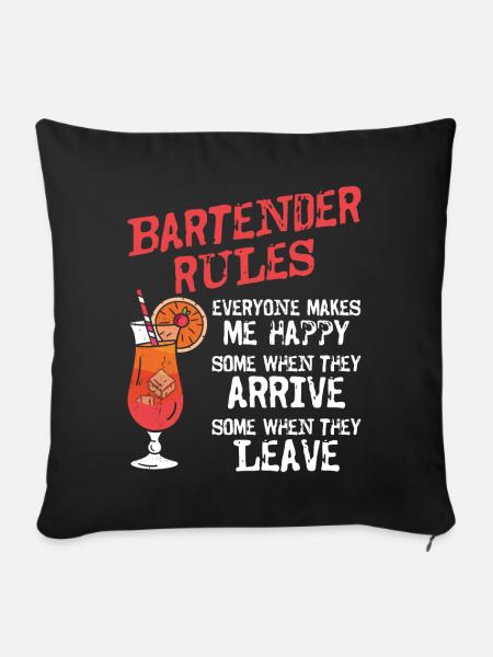 Bartender Mixologist Bartender - Sofakissenbezug 45 x 45 cm - Schwarz