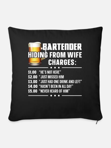 Bartender Mixologist Bartender - Sofakissenbezug 45 x 45 cm - Schwarz