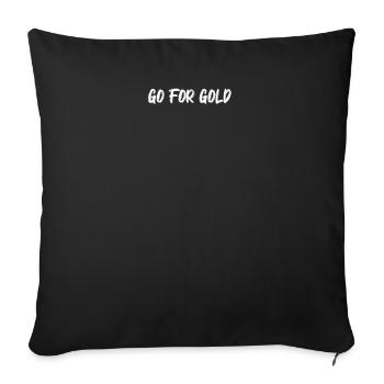 Bowling - Go for gold - Sofakissenbezug 45 x 45 cm - Schwarz - Vorne