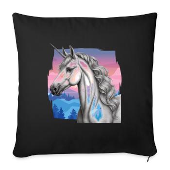 Unicorn Unicorns Mythical Creatures Mythical Animals Child Horse - Sofa pillowcase 17,3'' x 17,3'' (45 x 45 cm) - black - Front