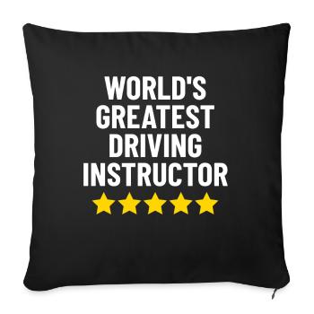 Le plus grand instructeur de conduite au monde Conduite amusante - Housse de coussin décorative 45 x 45 cm - noir - Devant