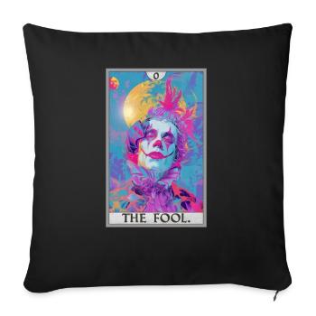 Tarot Cards Tarot Card The Fool The Fool - Sofa pillowcase 17,3'' x 17,3'' (45 x 45 cm) - black - Front
