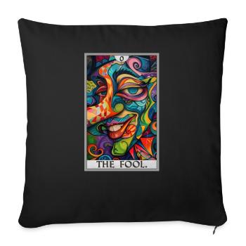Tarot Cards Tarot Card The Fool The Fool - Sofa pillowcase 17,3'' x 17,3'' (45 x 45 cm) - black - Front