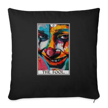 Tarot Cards Tarot Card The Fool The Fool - Sofa pillowcase 17,3'' x 17,3'' (45 x 45 cm) - black - Front
