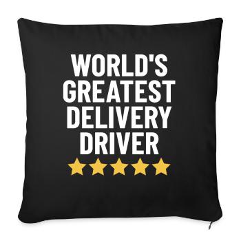 Der beste Lieferfahrer der Welt Lustiger Dash - Sofakissenbezug 45 x 45 cm - Schwarz - Vorne