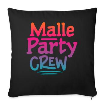 Malle Party Crew - Sofa pillowcase 17,3'' x 17,3'' (45 x 45 cm) - black - Front
