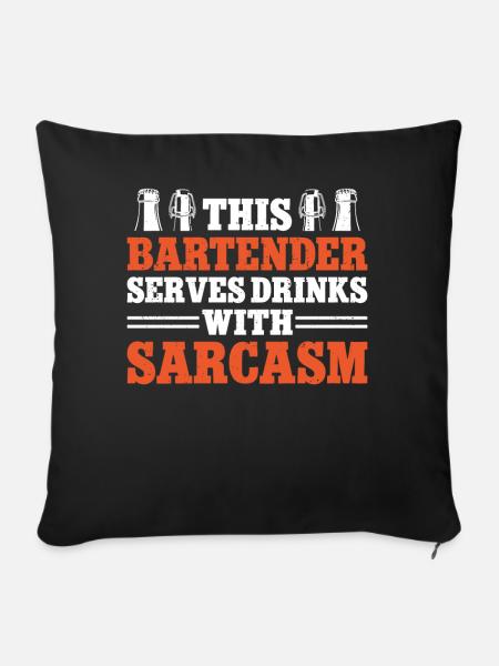 Bartender Mixologist This - Sofakissenbezug 45 x 45 cm - Schwarz